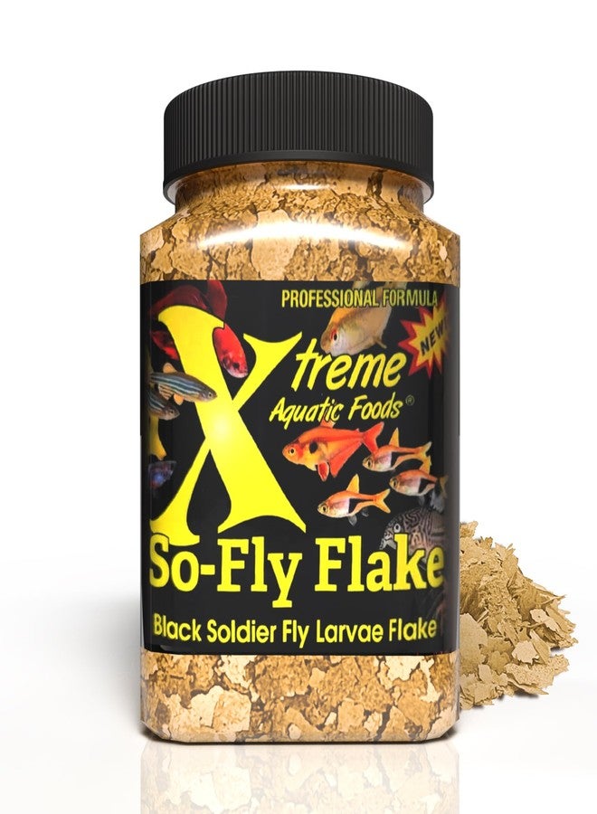 Xtreme Aquatic Foods Xtreme So-Fly Flakes - Sustainable Protein from Black Soldier Fly Larva for Tropical Fish - Eco-Friendly Food, Nutrient-Rich, All-Natural Diet - USA Farm Grown (3.5oz) - Image 1